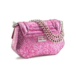 Aleksandra Badura Bags-- Etoile Mini Bag - Python Shoulder Bag - Fuchsia Iris - Luxury High Quality Leather Bag - Avvenice