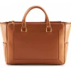 Aleksandra Badura Bags-- Ladylike Medium Bag - Calfskin Top-Handle Tote Bag - Orange - Luxury High Quality Leather Bag - Avvenice