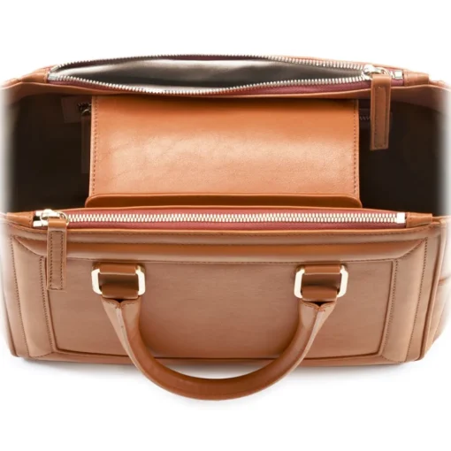 Aleksandra Badura Bags-- Ladylike Medium Bag - Calfskin Top-Handle Tote Bag - Orange - Luxury High Quality Leather Bag - Avvenice