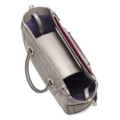 Aleksandra Badura Bags-- Ladylike Medium Bag - Calfskin Top-Handle Tote Bag - Ash - Luxury High Quality Leather Bag - Avvenice