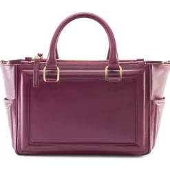 Aleksandra Badura Bags-- Ladylike Bag - Calfskin Top-Handle Tote Bag - Raspberry - Luxury High Quality Leather Bag - Avvenice