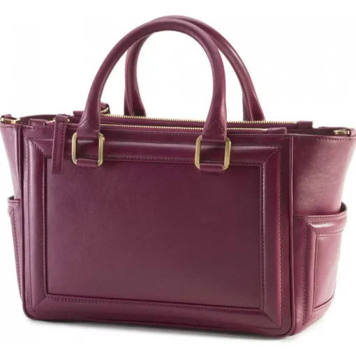 Aleksandra Badura Bags-- Ladylike Bag - Calfskin Top-Handle Tote Bag - Raspberry - Luxury High Quality Leather Bag - Avvenice