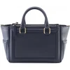 Aleksandra Badura Bags-- Ladylike Bag - Calfskin Top-Handle Tote Bag - Midnight Blue - Luxury High Quality Leather Bag - Avvenice