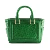 Aleksandra Badura Bags-- Ladylike Mini Bag - Ostrich Top-Handle Tote Bag - Green - Luxury High Quality Leather Bag - Avvenice