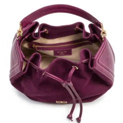 Aleksandra Badura Bags-- Lucky Bucket Bag - Bucket Bag in Calfskin and Suede - Rose Richelieu - Luxury High Quality Leather Bag - Avvenice