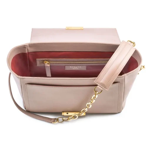 Aleksandra Badura Bags-- Luisa Bag - Calfskin Shoulder Bag - Blush - Luxury High Quality Leather Bag - Avvenice