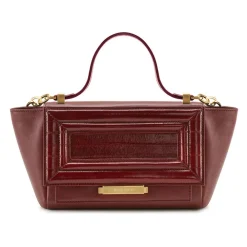 Aleksandra Badura Bags-- Luisa Mini Bag - Calfskin & Eel Shoulder Bag - Marsala - Luxury High Quality Leather Bag - Avvenice