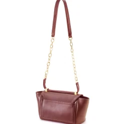 Aleksandra Badura Bags-- Luisa Mini Bag - Calfskin & Eel Shoulder Bag - Marsala - Luxury High Quality Leather Bag - Avvenice
