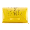 Aleksandra Badura Bags-- Privee Clutch - Goatskin Envelope Clutch - Lemon - Luxury High Quality Leather Bag - Avvenice