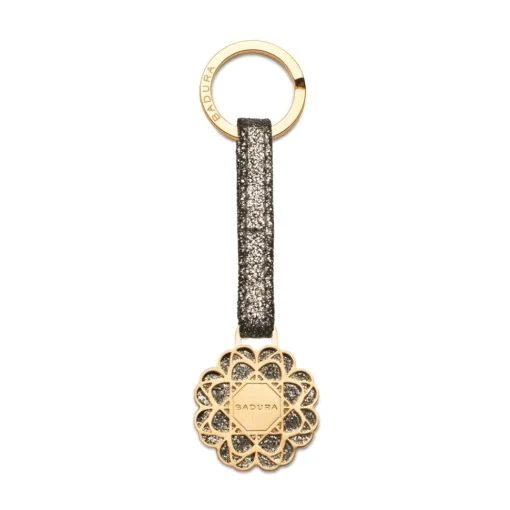 Aleksandra Badura Other Accessories-- Small Leather Goods - Keyring in Calfskin - Violet - Luxury High Quality - Avvenice