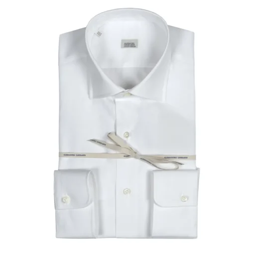 Alessandro Gherardi Shirts-- Long Sleeve Shirt - White - Shirt - Handmade in Italy - Luxury Exclusive Collection - Avvenice