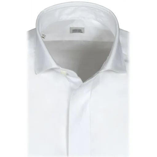 Alessandro Gherardi Shirts-- Long Sleeve Shirt - White - Shirt - Handmade in Italy - Luxury Exclusive Collection - Avvenice