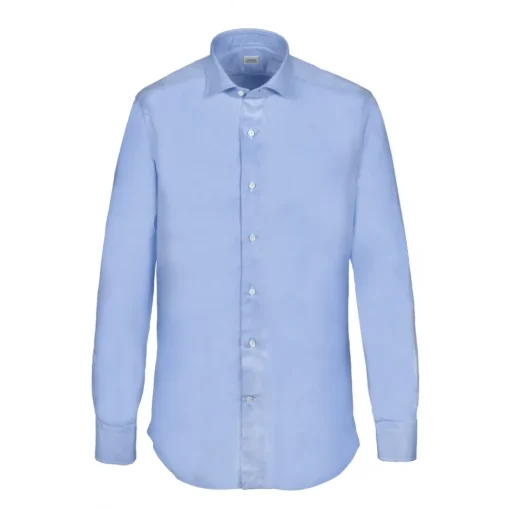 Alessandro Gherardi Shirts-- Long Sleeve Shirt - Light Blue - Shirt - Handmade in Italy - Luxury Exclusive Collection - Avvenice