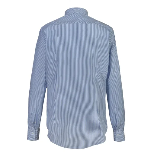 Alessandro Gherardi Shirts-- Long Sleeve Shirt - Light Blue Stripe - Shirt - Handmade in Italy - Luxury Exclusive Collection - Avvenice