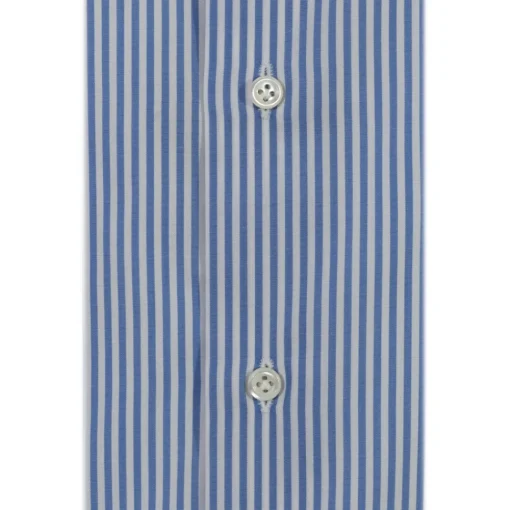 Alessandro Gherardi Shirts-- Long Sleeve Shirt - Light Blue Stripe - Shirt - Handmade in Italy - Luxury Exclusive Collection - Avvenice