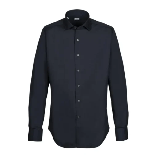 Alessandro Gherardi Shirts-- Long Sleeve Shirt - Dark Blue - Shirt - Handmade in Italy - Luxury Exclusive Collection - Avvenice