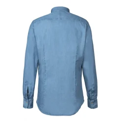 Alessandro Gherardi Shirts-- Long Sleeve Shirt - Light Denim - Shirt - Handmade in Italy - Luxury Exclusive Collection - Avvenice