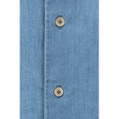 Alessandro Gherardi Shirts-- Long Sleeve Shirt - Light Denim - Shirt - Handmade in Italy - Luxury Exclusive Collection - Avvenice