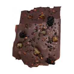 Alessio Brusadin Sweets-- Dark Chocolate Bar with Blackberries, Lemon and Mint - Italian Artisan Chocolate - Avvenice