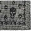 Alexander McQueen Other Accessories-- Grey Skull Print Scarf - Black Ivory - Exclusive Luxury Collection - Avvenice