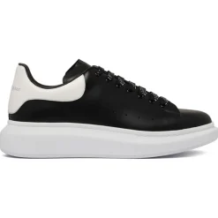 Alexander McQueen Shoes-- Larry Sneakers - Black White - Exclusive Luxury Collection - Avvenice