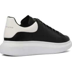 Alexander McQueen Shoes-- Larry Sneakers - Black White - Exclusive Luxury Collection - Avvenice