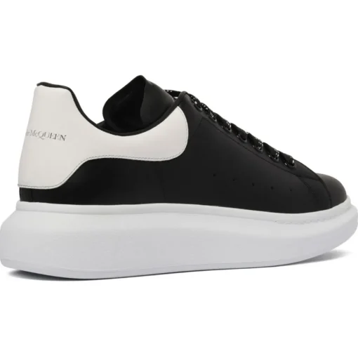 Alexander McQueen Shoes-- Larry Sneakers - Black White - Exclusive Luxury Collection - Avvenice