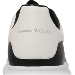 Alexander McQueen Shoes-- Larry Sneakers - Black White - Exclusive Luxury Collection - Avvenice