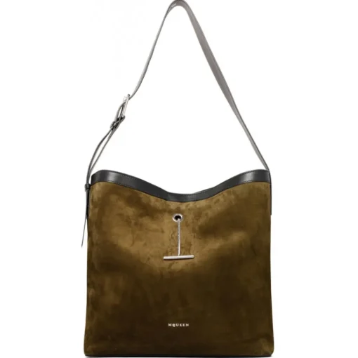 Alexander McQueen Bags-- Pendant Shoulder Bag - Brown Black - Exclusive Luxury Collection - Avvenice