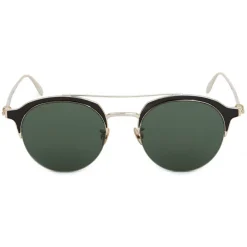 Alexander McQueen Eyewear Sunglasses & Eyewear-Alexander McQueen - Skull Panthos Metal Sunglasses - Gold Green - - Avvenice