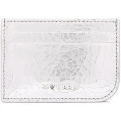 Alexander McQueen Wallets-- Sling Card Holder - Silver - Exclusive Luxury Collection - Avvenice