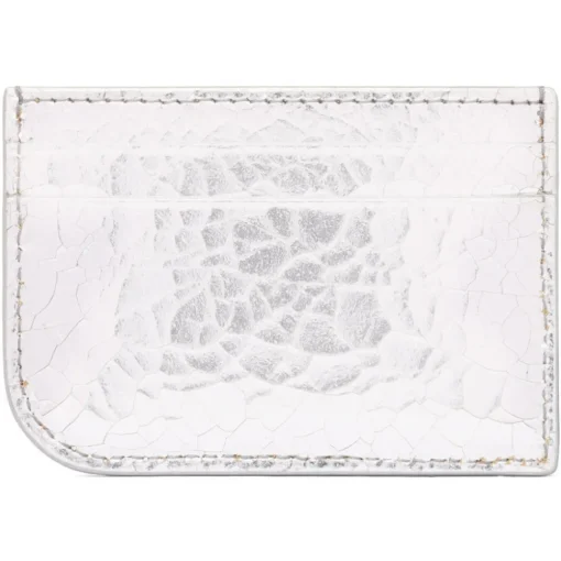 Alexander McQueen Wallets-- Sling Card Holder - Silver - Exclusive Luxury Collection - Avvenice