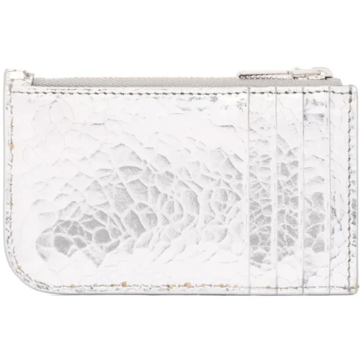 Alexander McQueen Bags-- Sling Zip Around Pouch - Silver - Exclusive Luxury Collection - Avvenice
