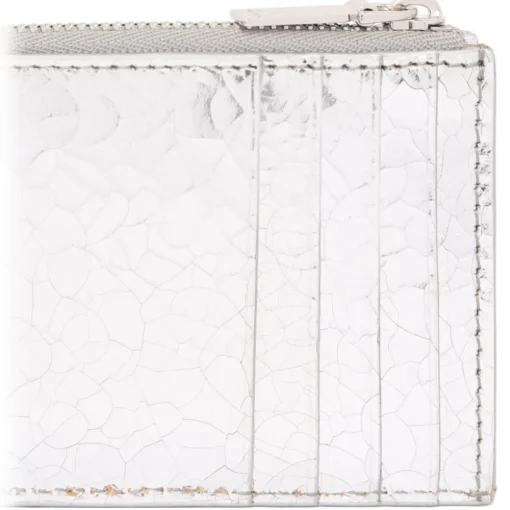 Alexander McQueen Bags-- Sling Zip Around Pouch - Silver - Exclusive Luxury Collection - Avvenice