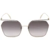 Alexander McQueen Eyewear Sunglasses & Eyewear-Alexander McQueen - The Cut Square Sunglasses - Light Gold Grey - - Avvenice