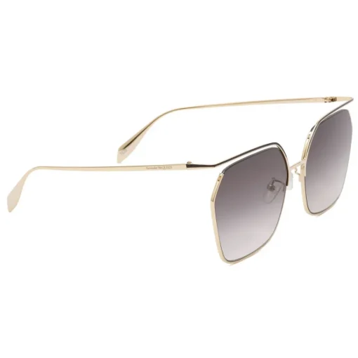 Alexander McQueen Eyewear Sunglasses & Eyewear-Alexander McQueen - The Cut Square Sunglasses - Light Gold Grey - - Avvenice