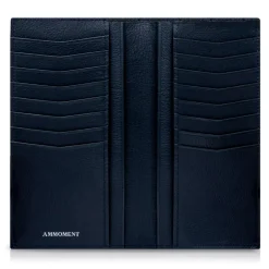 Ammoment Wallets-- Caiman in Degrade Light-Dark Blue - Leather Breast Wallet - Avvenice