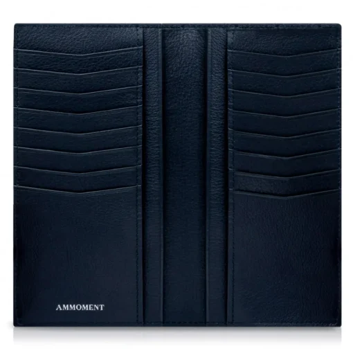 Ammoment Wallets-- Caiman in Degrade Light-Dark Blue - Leather Breast Wallet - Avvenice