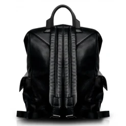 Ammoment Backpacks-- Caiman in Degrade Coal New Age - Leather Zane Large Backpack - Avvenice