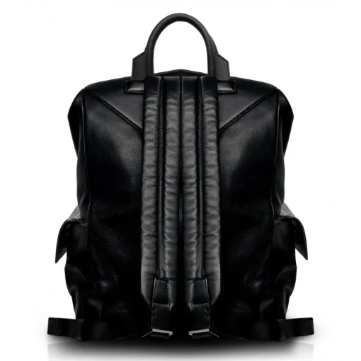 Ammoment Backpacks-- Caiman in Degrade Coal New Age - Leather Zane Large Backpack - Avvenice