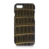 Ammoment Case-- Nile Crocodile in Crack Black and Gold - Leather Cover - iPhone 8 / 7 - Avvenice