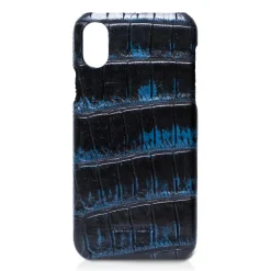 Ammoment Case-- Nile Crocodile in Campus Marrow - Leather Cover - iPhone X - Avvenice