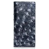 Ammoment Wallets-- Ostrich in Tahitian Pearl Black - Leather Breast Wallet - Avvenice
