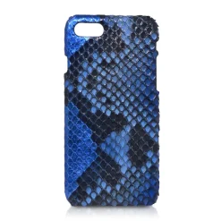 Ammoment Case-- Python in Alien Royal Blue - Leather Cover - iPhone 8 / 7 - Avvenice