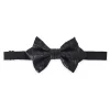 Ammoment Ties & Bow Ties-- Python in Black - Leather Victor Bow Tie - Avvenice