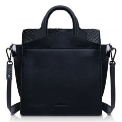 Ammoment Bags-- Python in Black - Leather Lexi Crossbody Bag - Avvenice