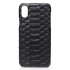 Ammoment Case-- Python in Black - Leather Cover - iPhone X - Avvenice