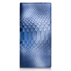 Ammoment Wallets-- Python in Calcite Blue - Leather Breast Wallet - Avvenice