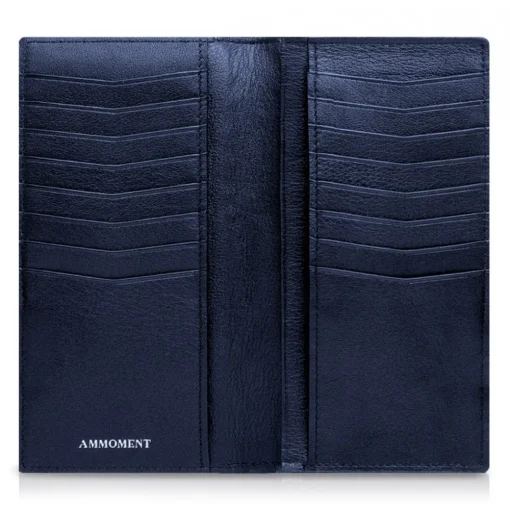 Ammoment Wallets-- Python in Calcite Blue - Leather Breast Wallet - Avvenice