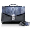 Ammoment Bags-- Python in Calcite Grey - Leather Briefcase -  Orion Business Bag - Avvenice